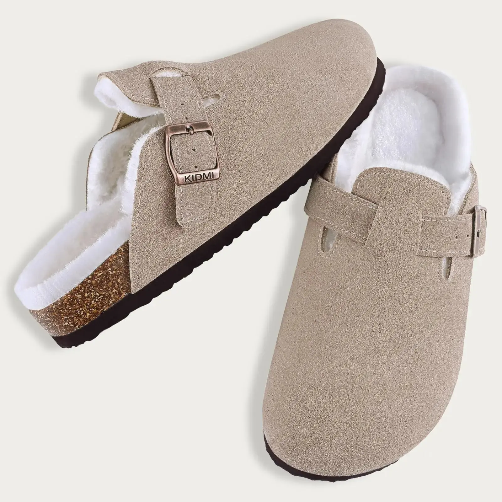 Fur-Lined Suede Clogs for Women – Cozy & Adjustable Comfort - Image 8
