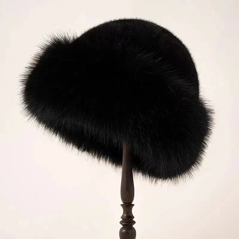 Furry Relaxed Fit Bucket Hat for Women – Cozy Winter Style - Image 3