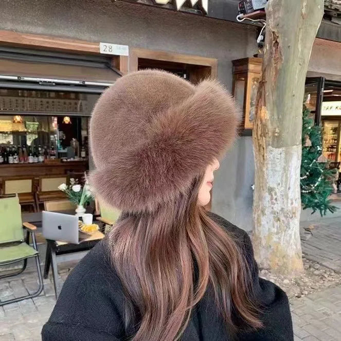 Furry Relaxed Fit Bucket Hat for Women – Cozy Winter Style - Image 5