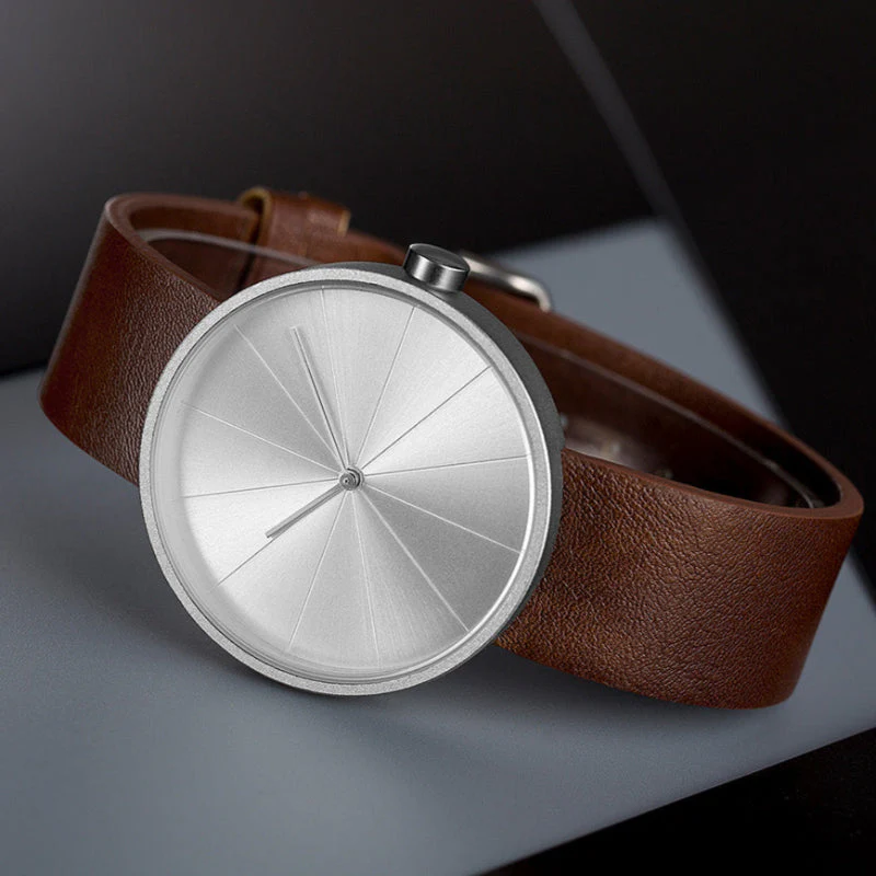 Geometric Round Case Wristwatch for Men – Minimalist Timeless Style - Image 3