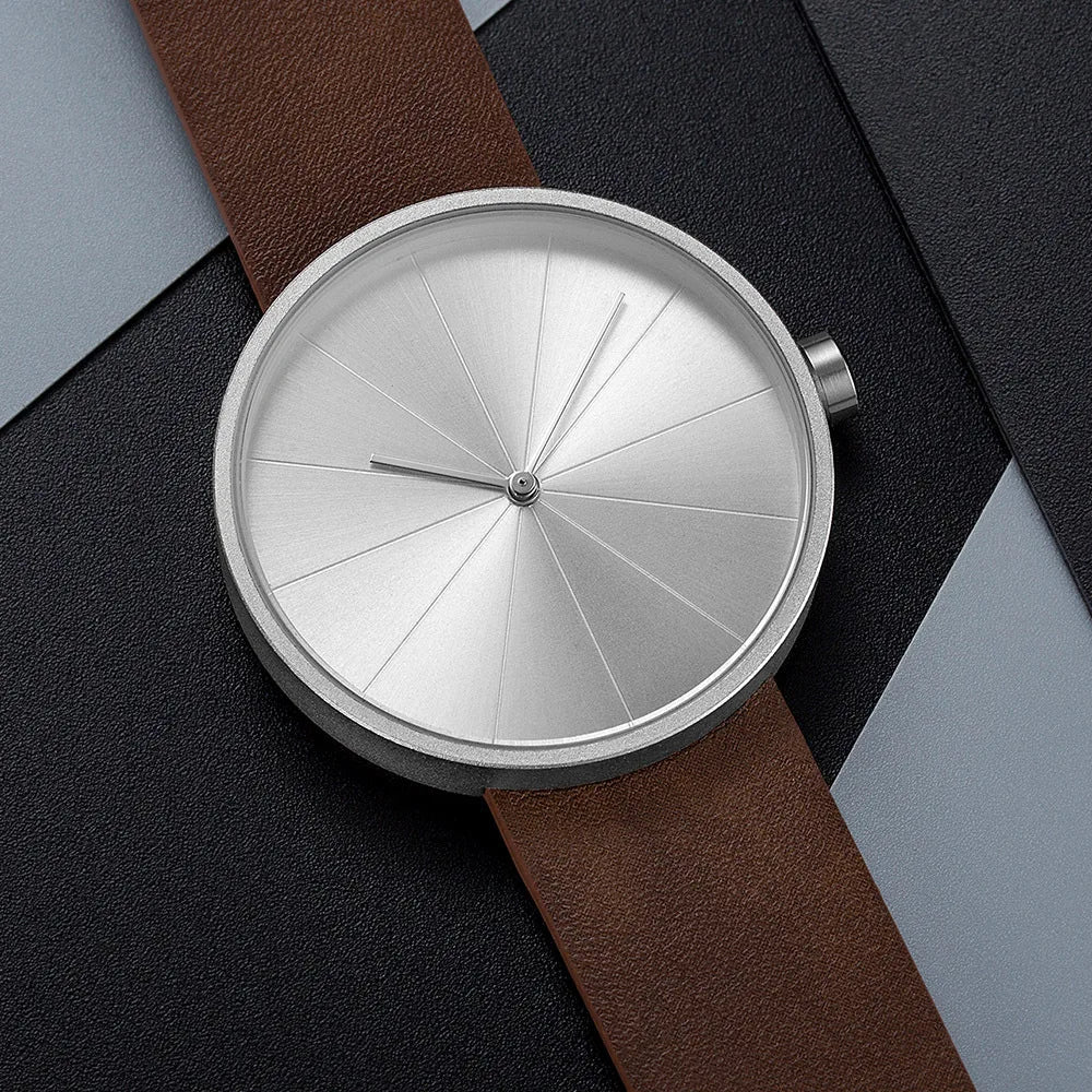 Geometric Round Case Wristwatch for Men – Minimalist Timeless Style - Image 4