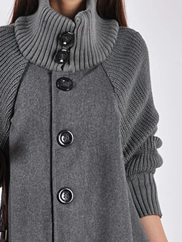 High Neck Warm Trench Coat for Women – Elegant & Versatile Style - Image 3