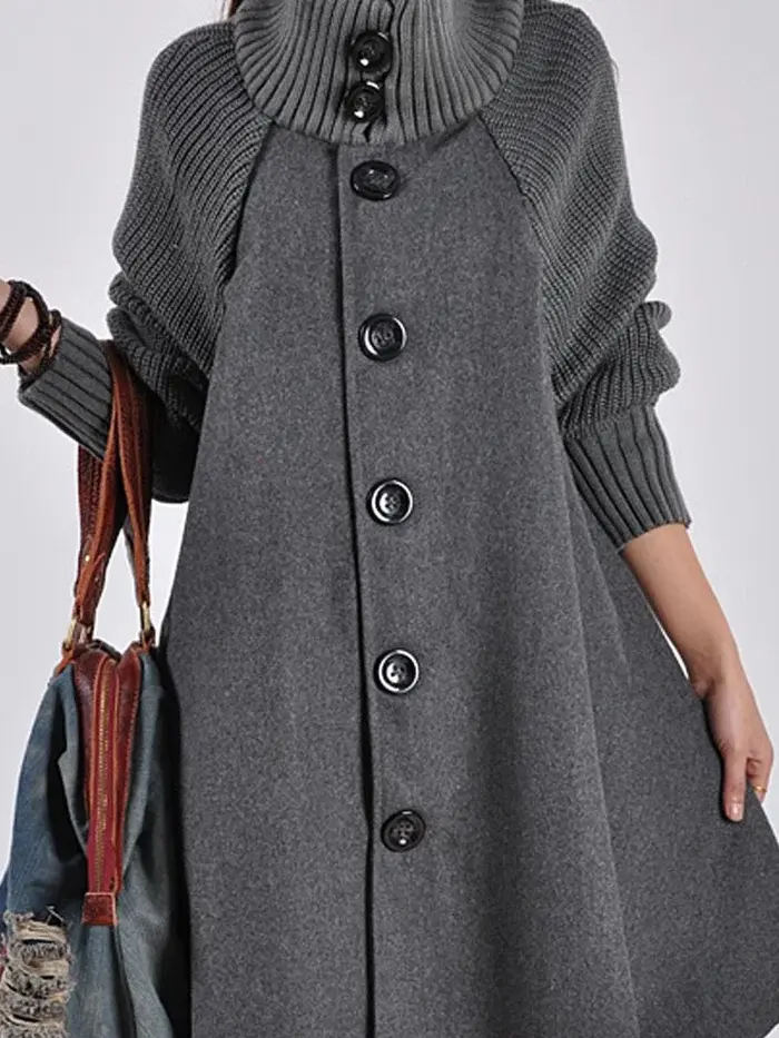 High Neck Warm Trench Coat for Women – Elegant & Versatile Style - Image 4