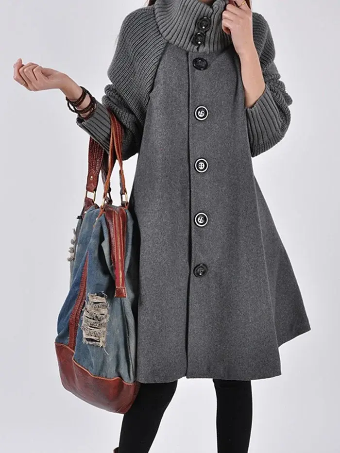 High Neck Warm Trench Coat for Women – Elegant & Versatile Style - Image 5