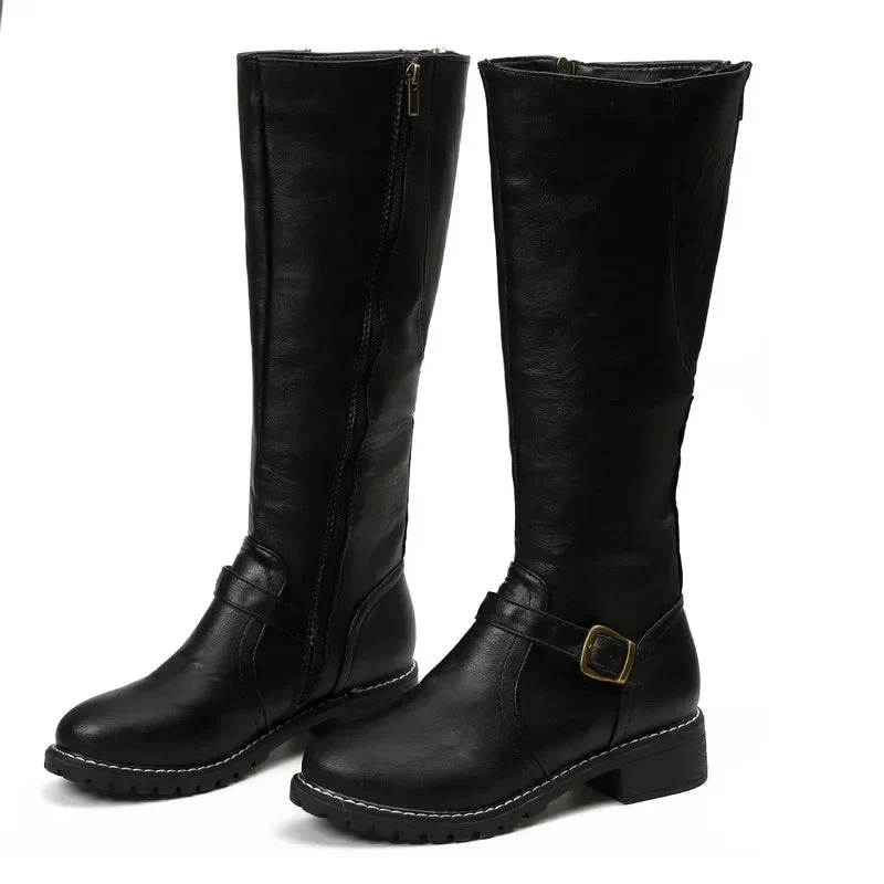 High-Top Biker Boots for Women – Edgy Style & Comfort