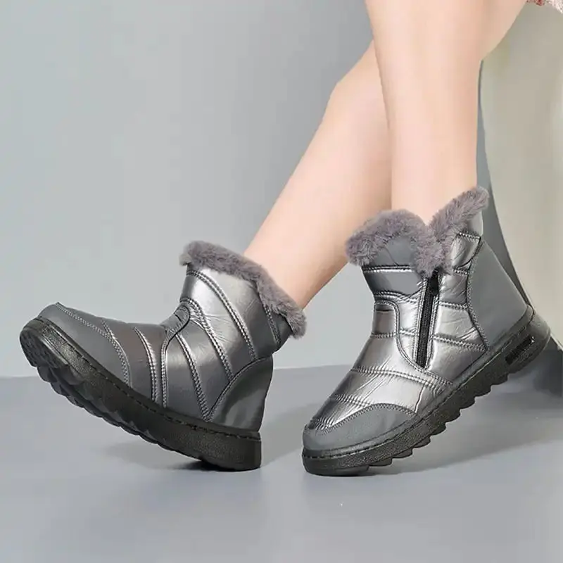 High-Top Fleece Winter Boots for Women – Warm & Stylish - Image 2