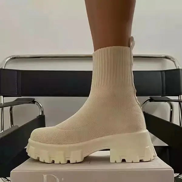 High-Top Sock Boots for Women – Stylish & Comfortable - Image 2