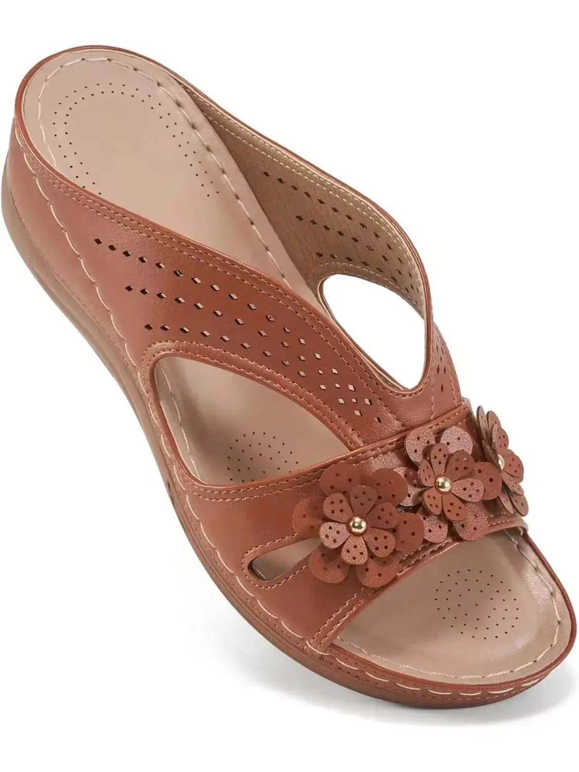 Hollow Wedge Sandals for Women – Stylish & Comfortable White Wedge Heels - Image 7