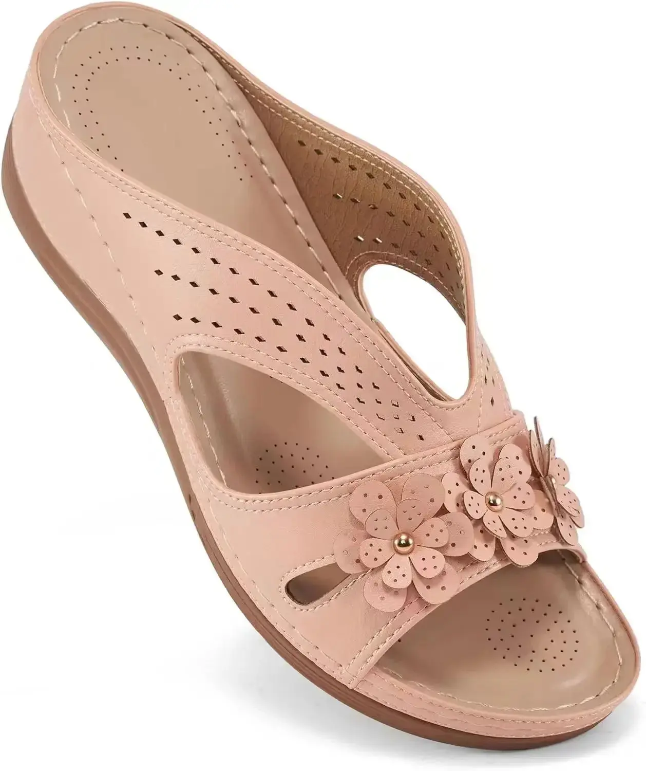 Hollow Wedge Sandals for Women – Stylish & Comfortable White Wedge Heels - Image 8