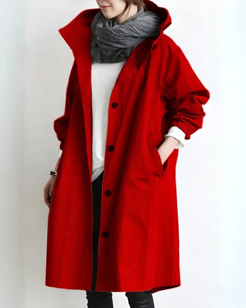 Hooded Trench Coat for Women – Stylish, Lightweight and Warm - Image 6
