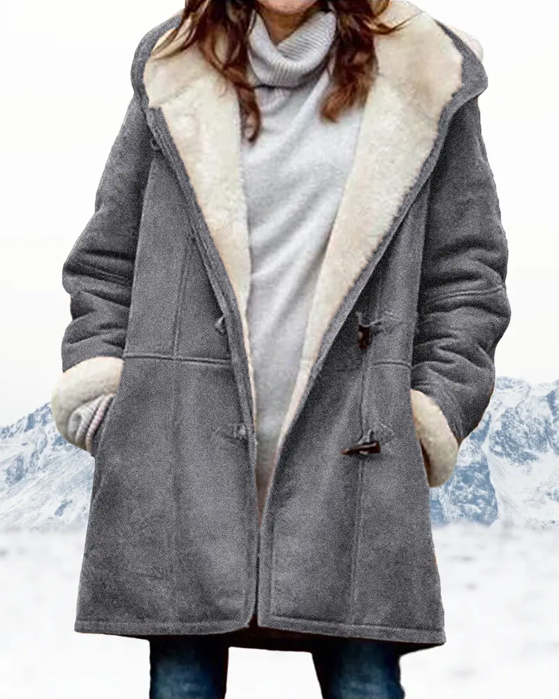 Hooded Warm Coat for Women – Stylish & Comfort Winter Jacket - Image 3