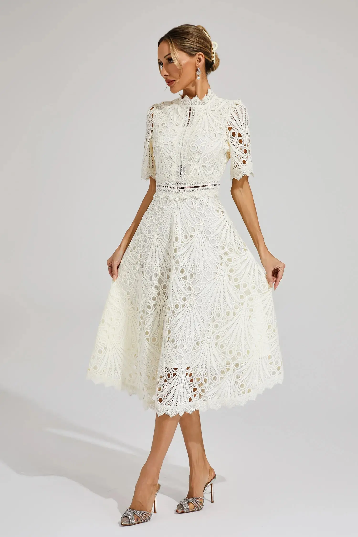 Lace Midi Dress for Women – Effortlessly Elegant & Timeless - Image 2