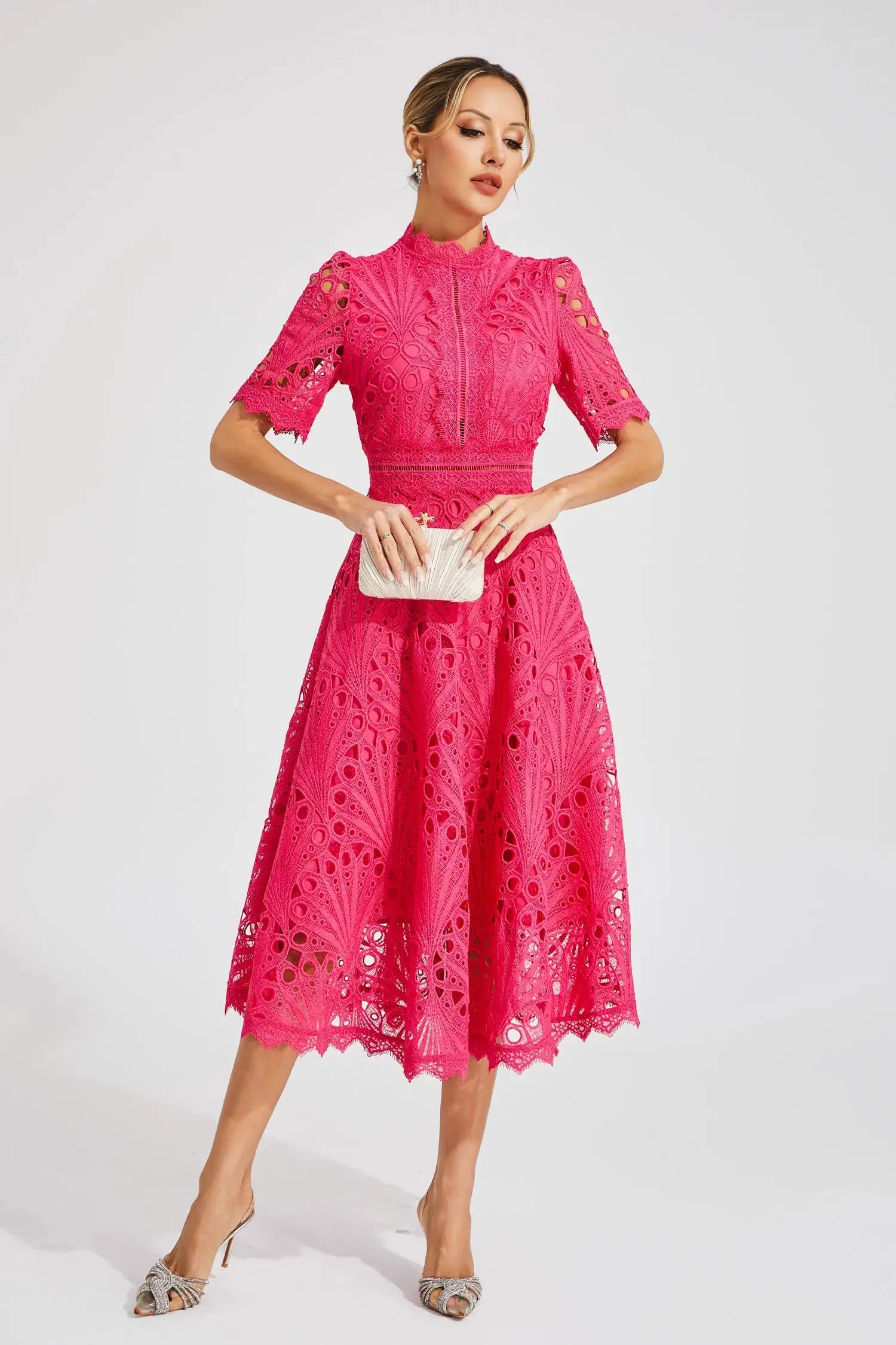 Lace Midi Dress for Women – Effortlessly Elegant & Timeless - Image 3