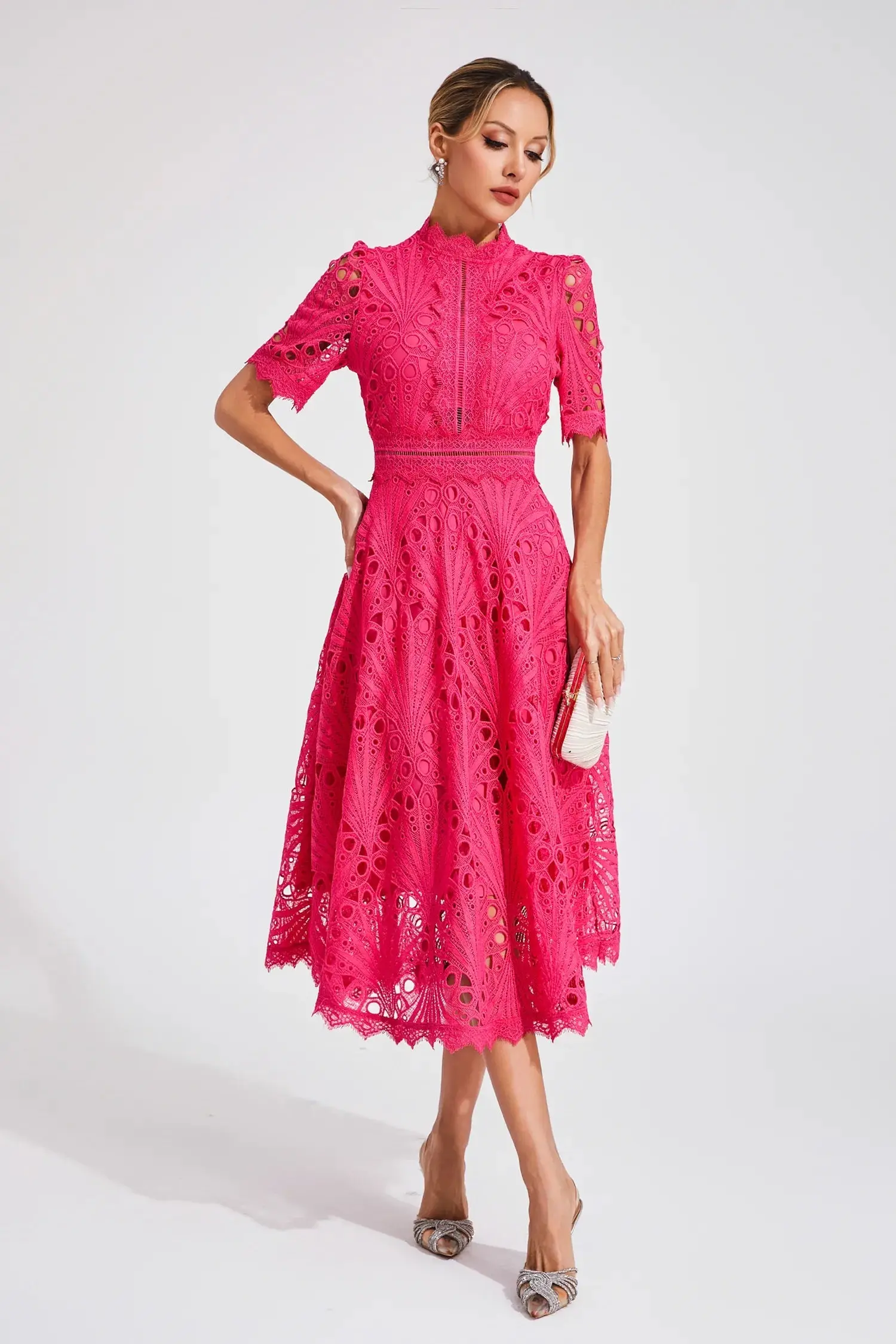 Lace Midi Dress for Women – Effortlessly Elegant & Timeless - Image 4