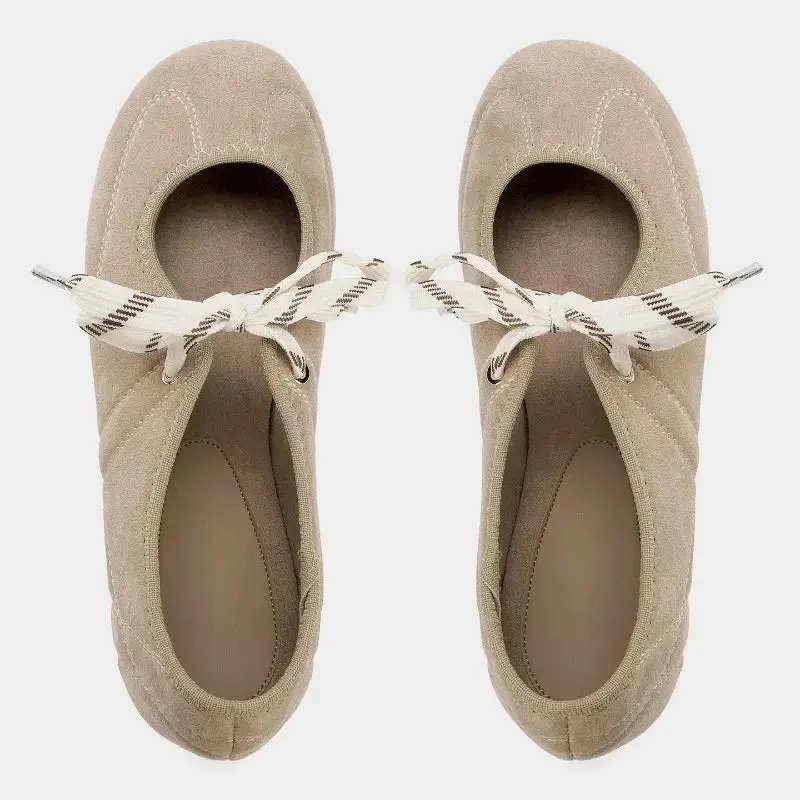 Lace-Up Suede Ballet Flats for Women – Effortless Style & All-Day Comfort - Image 7