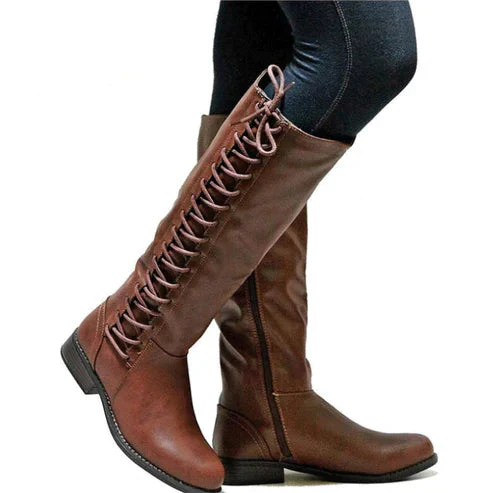 Lace-Up Knee-High Boots for Women – Stylish & Comfortable - Image 2