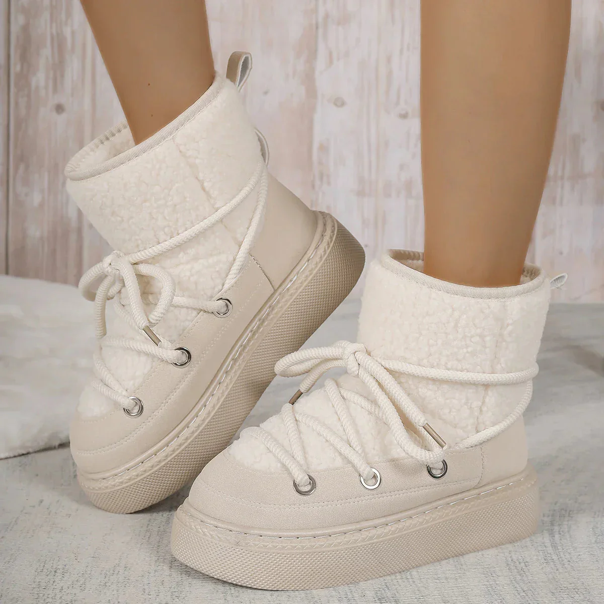 Lace-Up Winter Boots for Women – Cozy & Non-Slip Design - Image 7