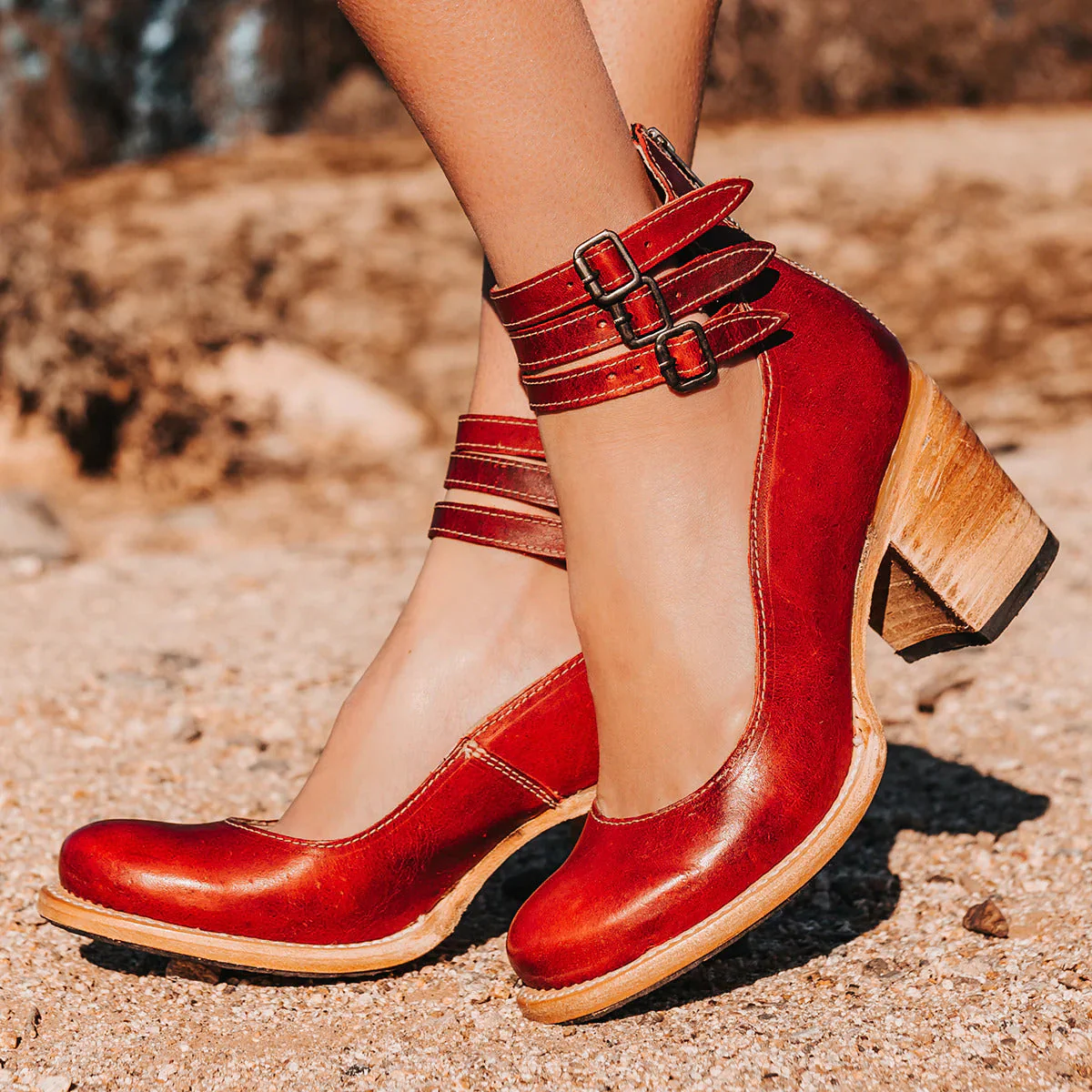 Block Heel Ankle Strap Shoes for Women – Stylish & Supportive - Image 3