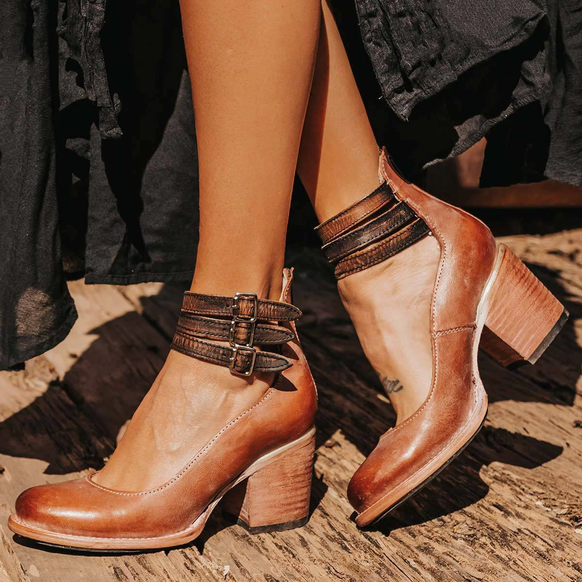 Block Heel Ankle Strap Shoes for Women – Stylish & Supportive - Image 4