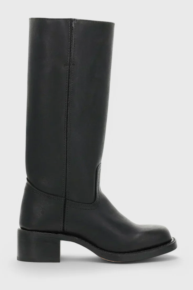 Leather Square Toe Knee-High Boots for Women – Stylish & Comfortable Design - Image 13