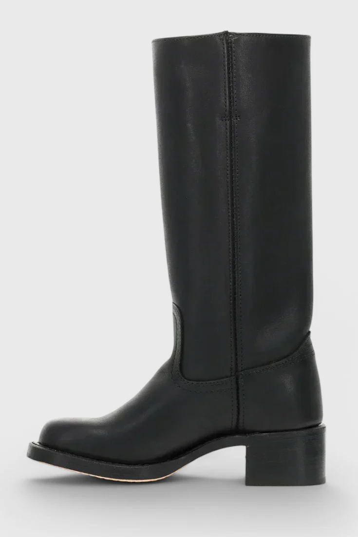 Leather Square Toe Knee-High Boots for Women – Stylish & Comfortable Design - Image 14
