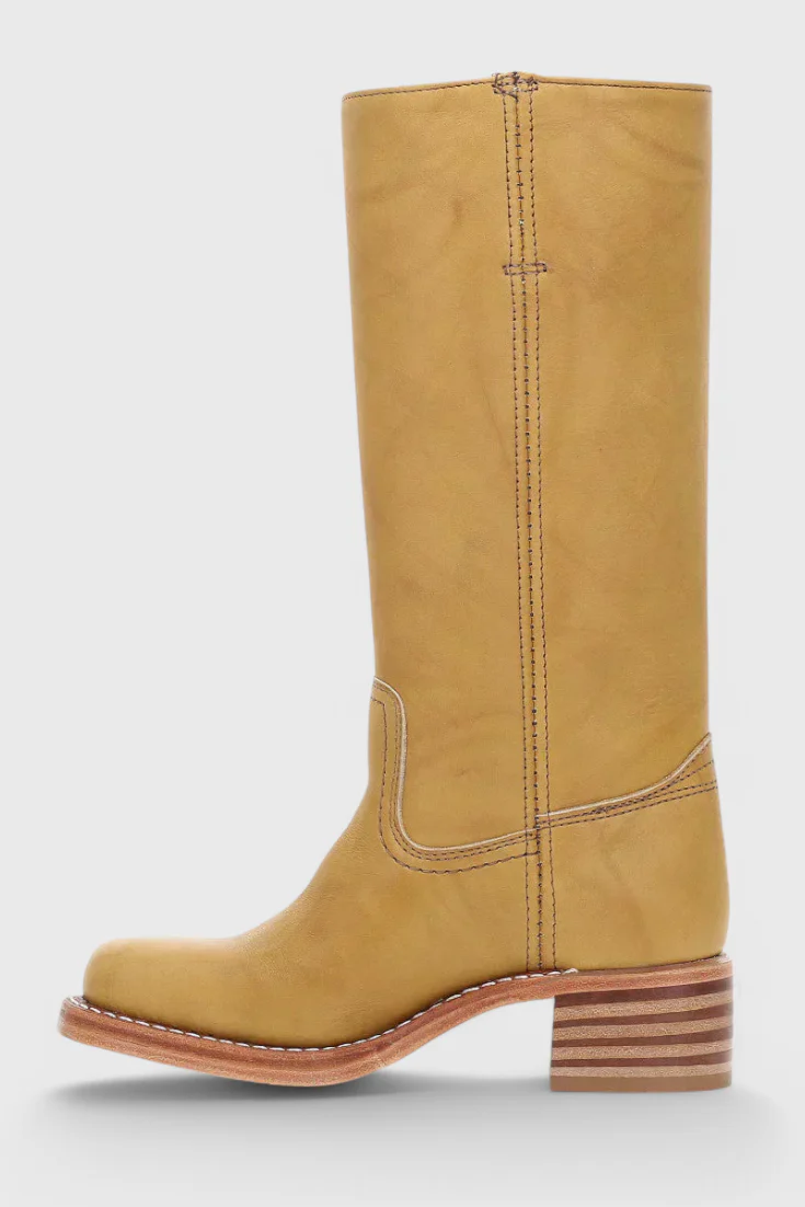 Leather Square Toe Knee-High Boots for Women – Stylish & Comfortable Design - Image 16