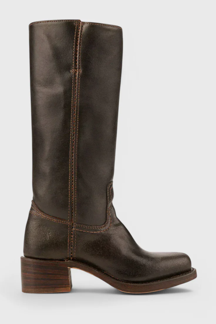 Leather Square Toe Knee-High Boots for Women – Stylish & Comfortable Design - Image 19