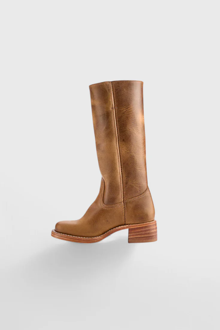 Leather Square Toe Knee-High Boots for Women – Stylish & Comfortable Design - Image 22