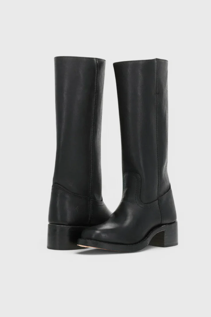 Leather Square Toe Knee-High Boots for Women – Stylish & Comfortable Design - Image 4