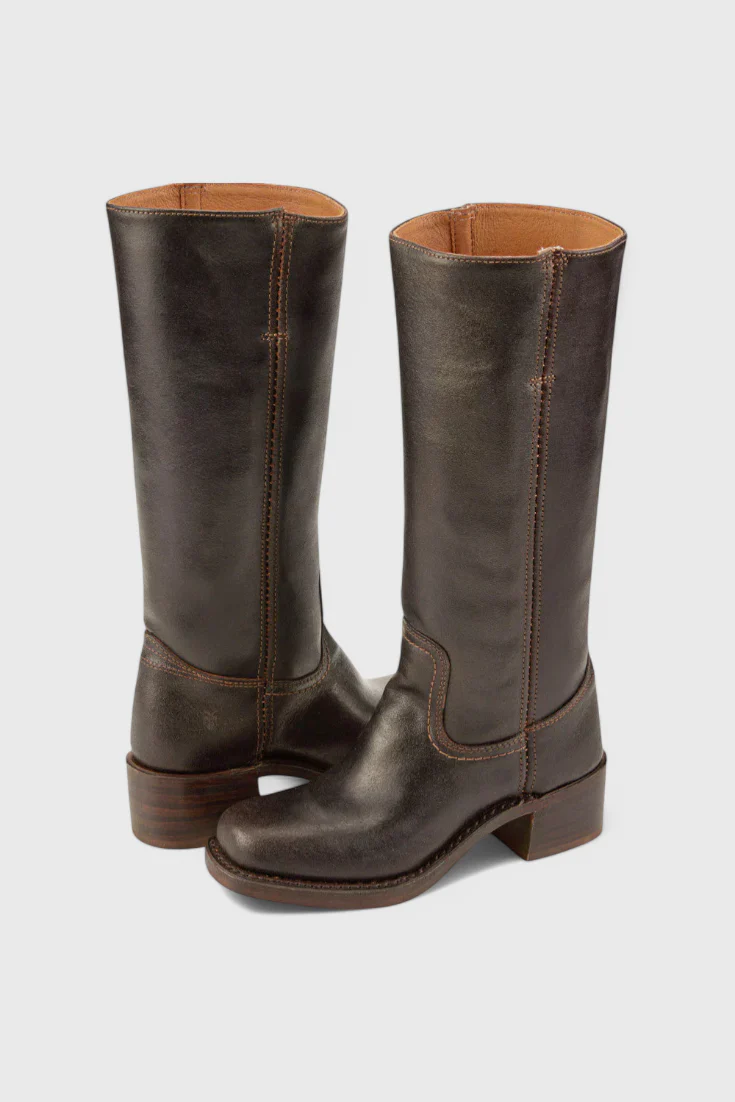 Leather Square Toe Knee-High Boots for Women – Stylish & Comfortable Design - Image 6