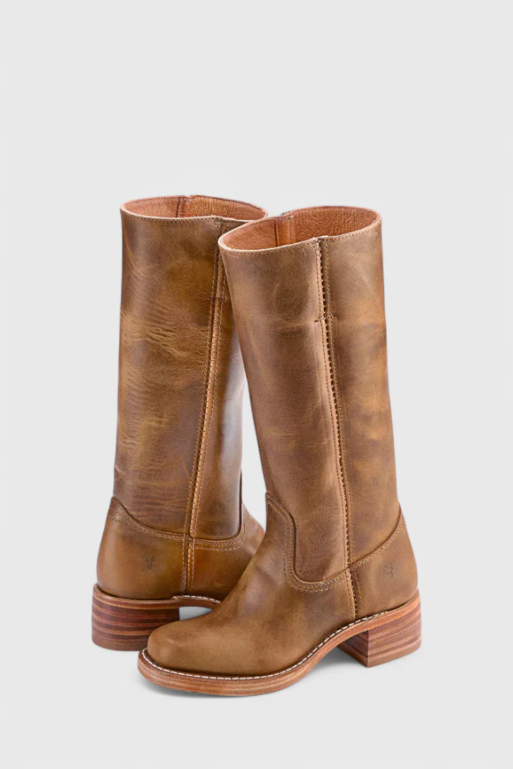 Leather Square Toe Knee-High Boots for Women – Stylish & Comfortable Design - Image 7
