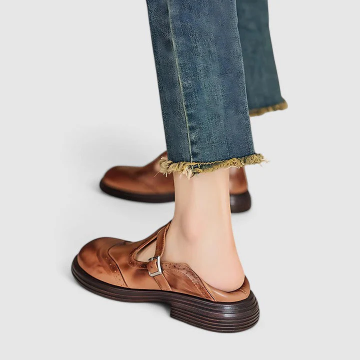 T-Strap Brogue Shoes for Women – Stylish & Comfortable - Image 5