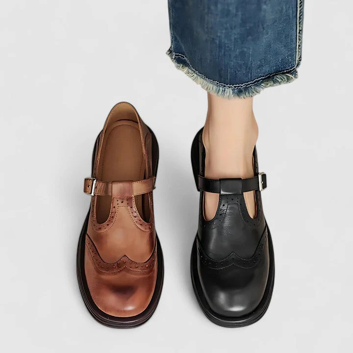 T-Strap Brogue Shoes for Women – Stylish & Comfortable - Image 6