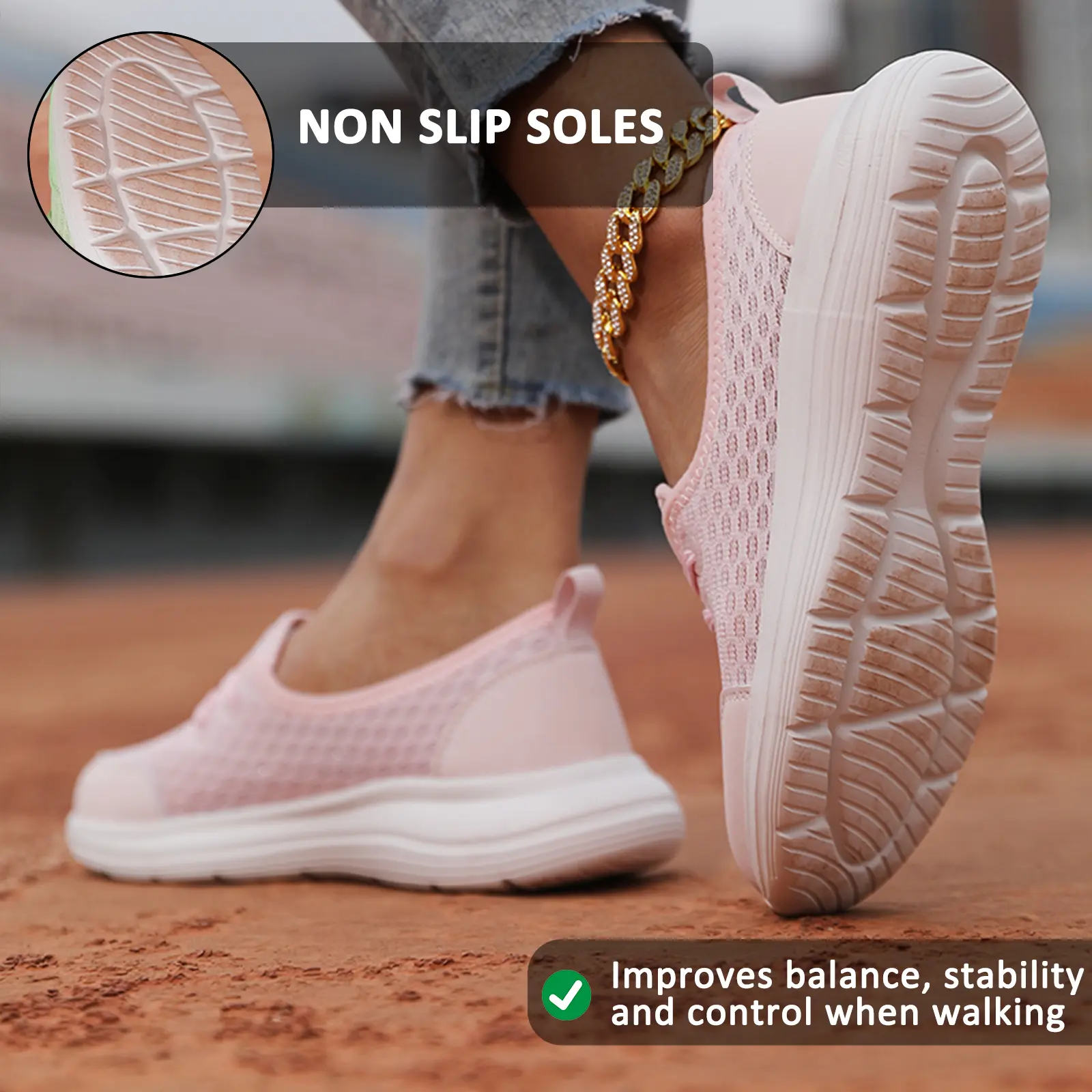Lightweight Walking Shoes for Women – Comfortable & Versatile Slip-On Design - Image 6