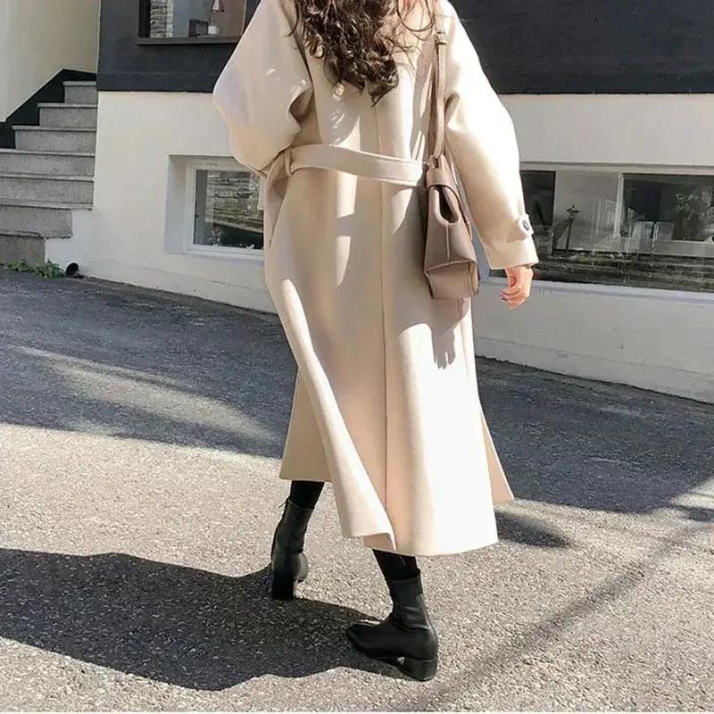 Long Belted Trench Coat for Women – Timeless Elegance & Warmth - Image 2