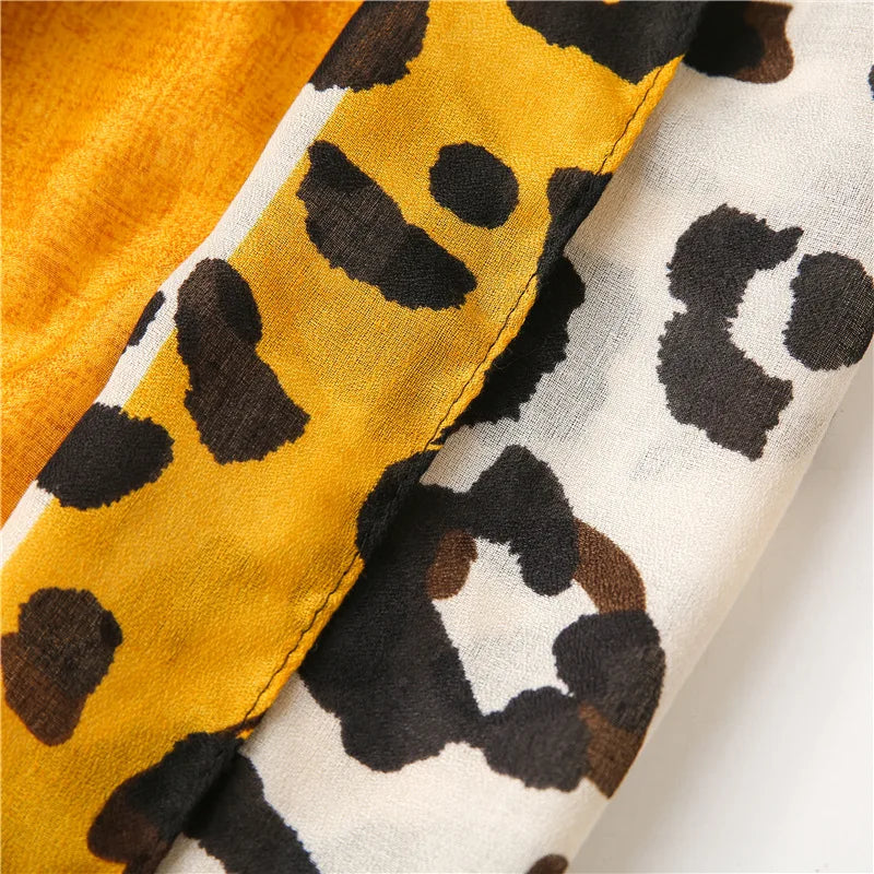 Long Rectangular Leopard Print Scarf for Women – Stylish Casual Accessory - Image 10