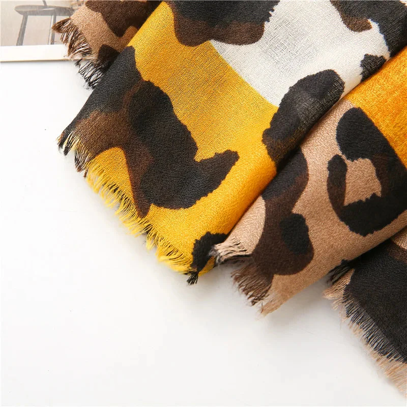 Long Rectangular Leopard Print Scarf for Women – Stylish Casual Accessory - Image 11