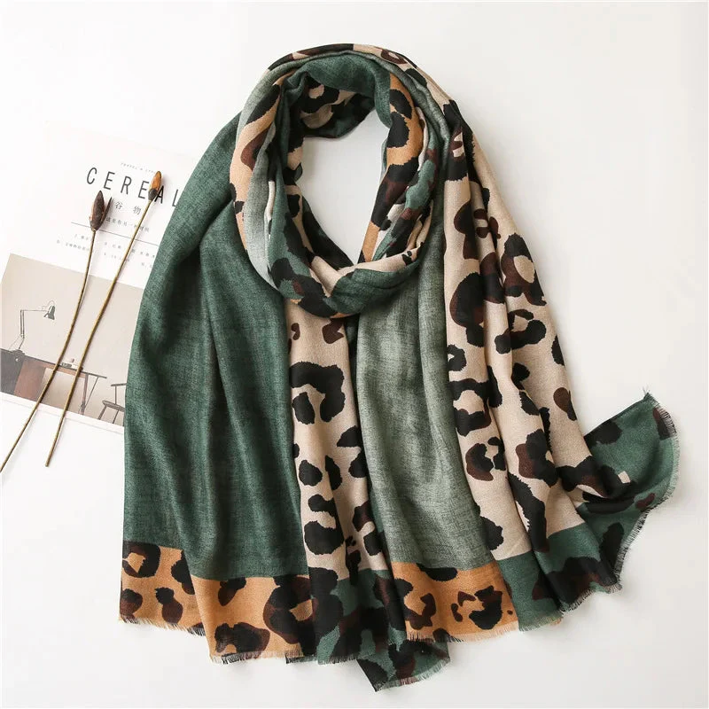 Long Rectangular Leopard Print Scarf for Women – Stylish Casual Accessory - Image 3