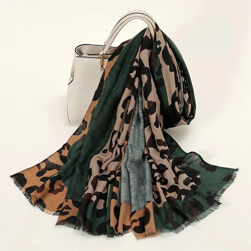 Long Rectangular Leopard Print Scarf for Women – Stylish Casual Accessory - Image 4