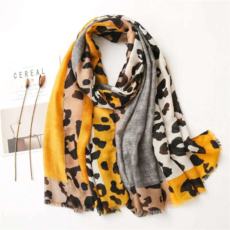 Long Rectangular Leopard Print Scarf for Women – Stylish Casual Accessory - Image 8