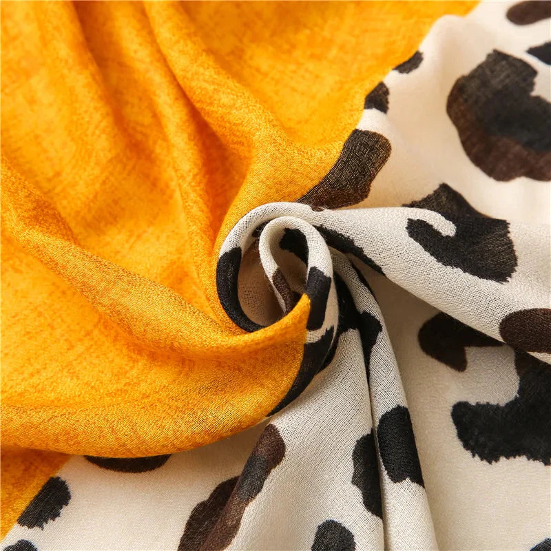 Long Rectangular Leopard Print Scarf for Women – Stylish Casual Accessory - Image 9