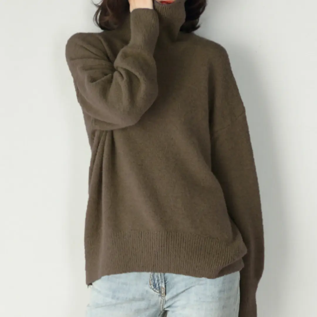Loose Knitted Turtleneck Sweater for Women – Cozy & Stylish for Fall/Winter - Image 14