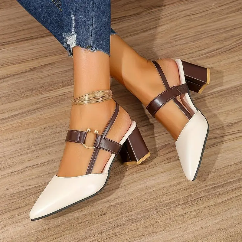 Low Block Heels for Women – Modern Slingback Design - Image 10