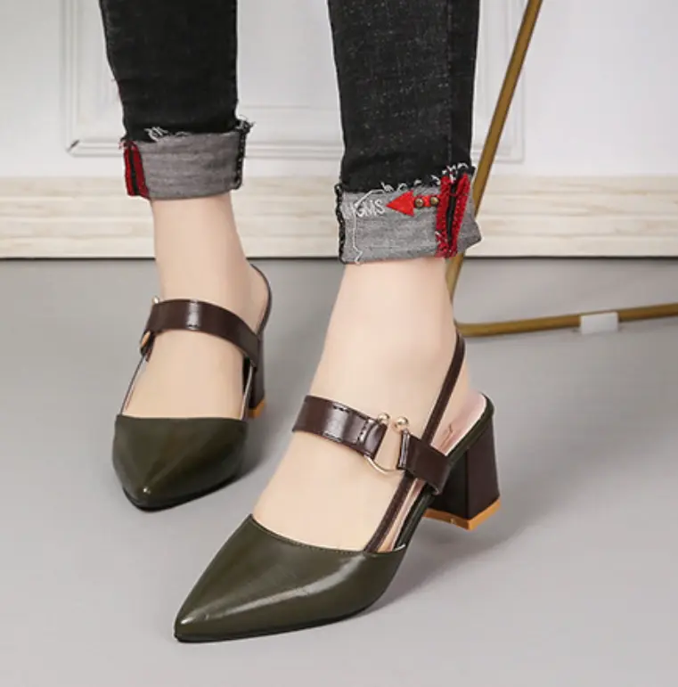 Low Block Heels for Women – Modern Slingback Design - Image 11