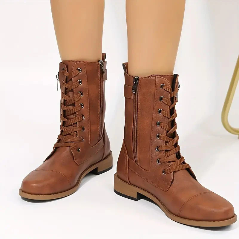 Low-Cut Lace-Up Boots for Women – Chic & Comfortable - Image 3