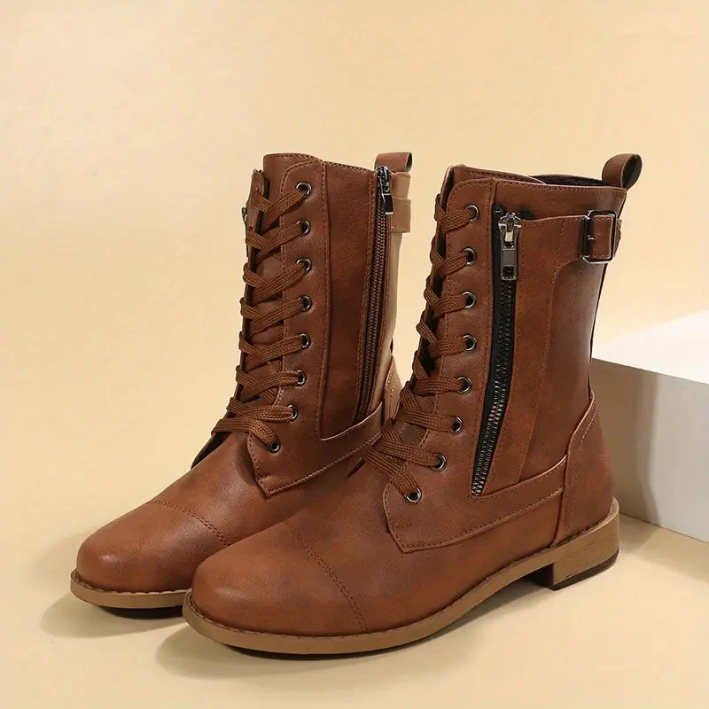 Low-Cut Lace-Up Boots for Women – Chic & Comfortable - Image 4