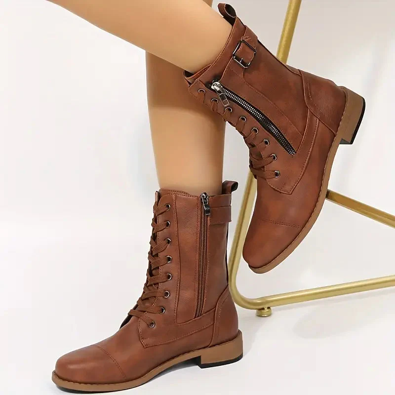 Low-Cut Lace-Up Boots for Women – Chic & Comfortable - Image 5