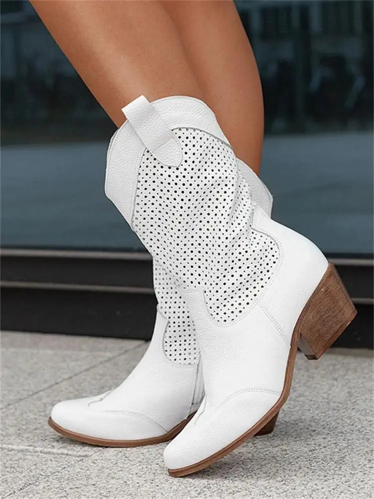 Medium Heel Cowboy Boots for Women – Stylish & Versatile - Image 2