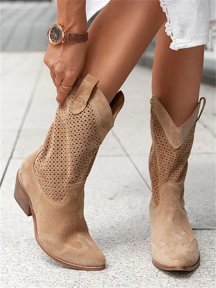 Medium Heel Cowboy Boots for Women – Stylish & Versatile - Image 6