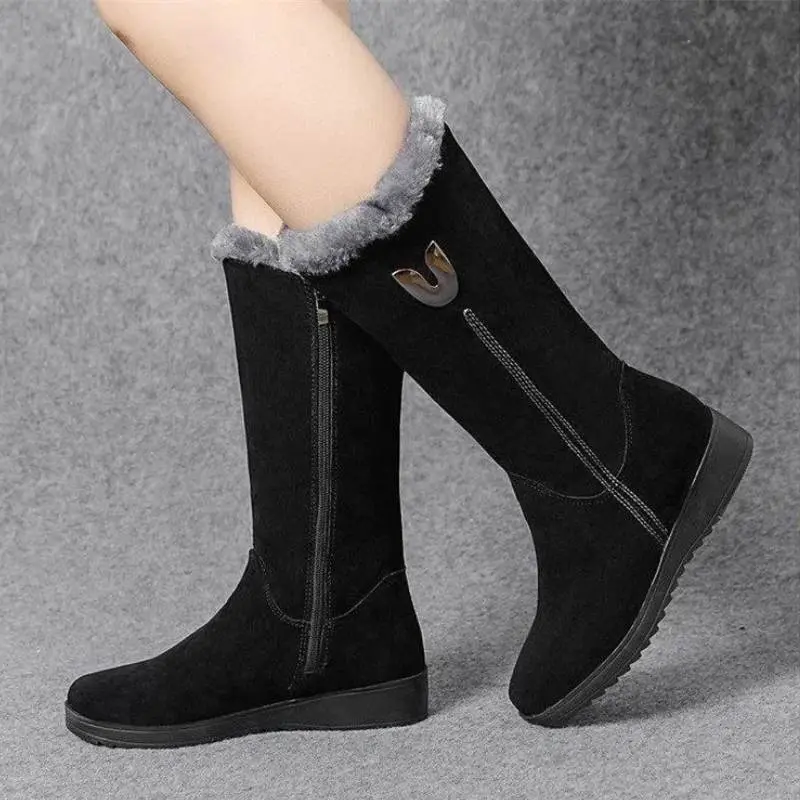 Mid-Calf Suede Boots for Women – Stylish & Warm - Image 7